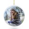 Openable Fallible Picture Frame Clear Plastic Flat Disc Christmas Ornament DIY Craft 4.25 Inches
